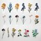 40 Pieces Vintage Natural Stickers, Pretty Floral Decorative Retro Decals Adhesive Watercolor Aesthetic Trendy for Scrapbook Laptop Skins Album DIY Craft Daily Planner